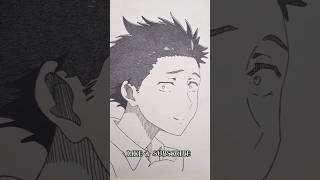 Ishida shoya 🥺😌  Drawing  A silent voice anime shorts [upl. by Gnut701]