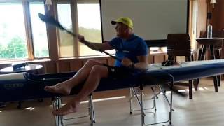 Oscar Chalupsky demonstrating surfski paddling drills 1 [upl. by Merp]