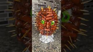 I made a pinhead with cocktail sausages halloweenfood foryou appetizer [upl. by Einon]