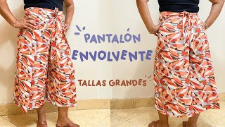 DIY PANTALÓN ENVOLVENTE PARA TALLAS GRANDES 2024  SÚPER FÁCIL  WRAP PANT [upl. by Doane829]