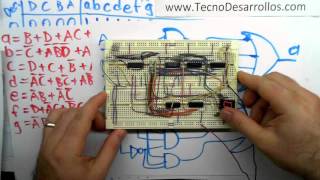 Decodificador binario a decimal con display de 7 segmentos parte 4 [upl. by Leacim]