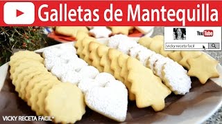 CÓMO HACER GALLETAS DE MANTEQUILLA  VickyRecetaFacil [upl. by Anica359]