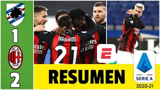 Sampdoria 12 AC Milan Sin Zlatan y con goles de Kessié y Castillejo Milan sigue líder  Serie A [upl. by Eisdnil]