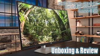 Dell 32inch S3221QS Curved 4K UHD Monitor  Unboxing and Review [upl. by Atirehs]