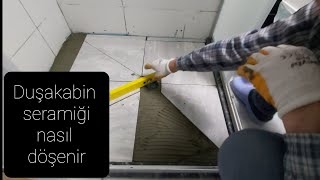 Duşakabin iç seramiği nasıl döşenir  Kendin Yap 陶瓷淋浴房的制作方法Táocí línyù fáng de zhìzuò fāngfǎ [upl. by Ayikur]