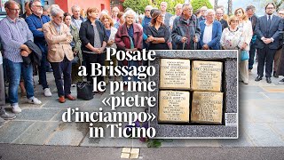 Posate a Brissago le prime «pietre della memoria» «pietre dinciampo» in Ticino [upl. by Nichols]