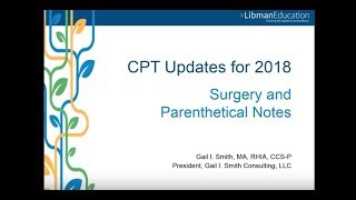 Surgery and Parenthetical Notes CPT Updates for 2018 [upl. by Clothilde705]