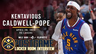 Kentavious CaldwellPope Full Postgame Locker Room Interview vs Lakers 🎙 [upl. by Bertrand]