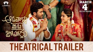 Aadavallu Meeku Johaarlu Theatrical Trailer  Sharwanand Rashmika Mandanna  Tirumala Kishore  DSP [upl. by Ilene553]