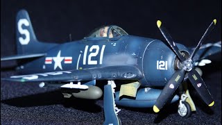 Hobbyboss 172 F8F1 Bearcat with modified decals built model kit [upl. by Yrtnej]