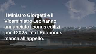 L’Ecobonus non sarà rinnovato nel 2025 Nessuno ne parla [upl. by Eile]