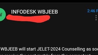 JELET 2024 Counselling DATE 😰Official Update from WBJEE🔴 jelet2024 [upl. by Redep]