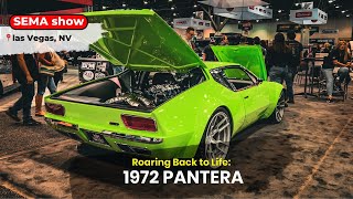 Roaring Back to Life The Stunning 1972 De Tomaso Pantera Revival  Kindigit Design  SEMA [upl. by Nitsrek]