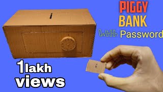 How to make piggy bank at home with cardboard [upl. by Renie]