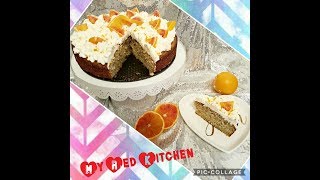 Cake au jus d‘orange et aux graines de Pavotكيكة ببذور الخشخاش و البرتقالBlutorange Mohn Kuchen [upl. by Ruthven]