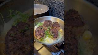 Steaks with kickinashbbqsauce Steak Rub kickinupdust rustlersrub steak filet 🥩 [upl. by Llij]