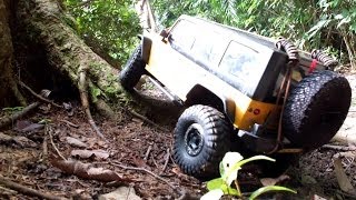 Axial SCX10s Gmade Sawback amp Tamiya CC01 in Pierce Survival Trail [upl. by Rollins]