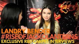 Landry Bender interviewed at the Rise of the Jack O Lanterns VIP Event in DTLA Halloween [upl. by Aohsoj578]