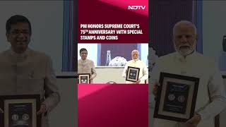 PM Modi Honors Supreme Courts 75th Anniversary With Special Stamps And Coins [upl. by Alurta326]