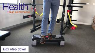 Box step down for calf strain ankle sprain amp range  Melbourne Sports Chiropractor [upl. by Hsizan454]