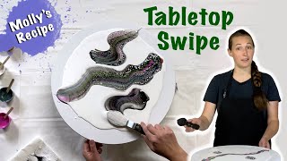 Swiping A Tabletop Molly Style  Fluid Art With A Cell Activator [upl. by Monda]