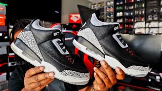 AIR JORDAN 3 BLACK CEMENT 2024 YALL GOT ME NERVOUS ABOUT THESE WILL THEY BE WORTH IT [upl. by Mahgem]