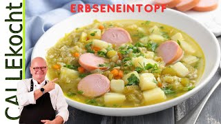 Leckere Erbsensuppe mit buntem Gemüse und Kartoffeln Omas Rezept [upl. by Oscar]