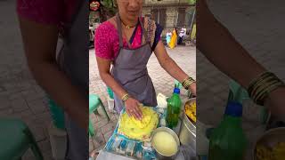 Thalipeeth Making In Kolhapur  Street Food India streetfood thalipeeth viralvideo [upl. by Nylasoj]