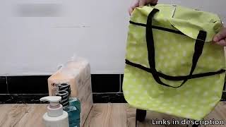 Foldable Eco Friendly Shopping Bag With Wheels Review 2020 [upl. by Annaiviv]