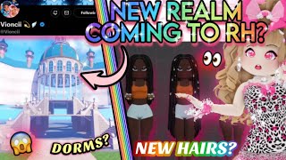 😱NEW REALMHAIRS Coming to RH  Royale High Tea amp Leaks 🏰 Roblox [upl. by Aiela]