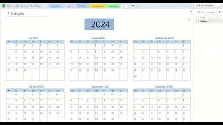 OneNote Kalender 2024 Vorlage [upl. by Atiz736]