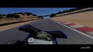 Suter 500 V4 2 stroke POV in Laguna Seca Ride 5 [upl. by Amekahs]