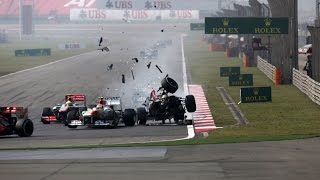 F1 Buddh international circuit INDIA Car crash [upl. by Yticilef]