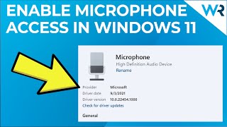 How to Enable Microphone Access in Windows 11 [upl. by Elsinore630]