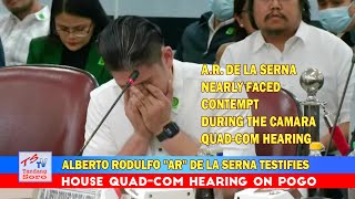 Alberto Rodulfo AR De La Serna nearly faced contempt during the Camara quadcom hearing [upl. by Silden]