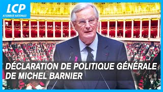 Déclaration de politique générale de Michel Barnier en intégralité  1102024 [upl. by Alston]