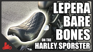 LePera Bare Bones Seat on Harley Iron 883 Sportster [upl. by Yenduhc]