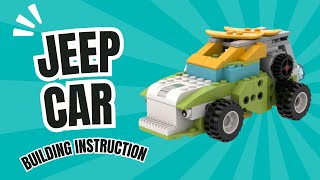 BUILDING INSTRUCTION WEDO 20  JEEP CAR lego wedo stemplus buildinginstructions [upl. by Garibald]