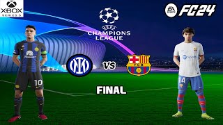 FC 24  Inter Milan vs Barcelona  UEFA Champions League Final  Xbox Series S 4K [upl. by Anthiathia]