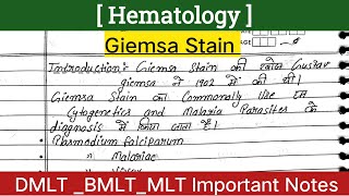 Giemsa Stain In Hindi  Giemsa Stain Procedure  Giemsa Stain Preparation [upl. by Enyaz]