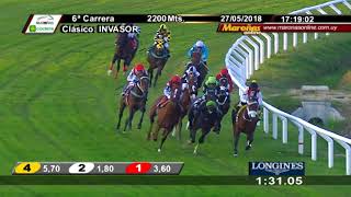 27052018 – Hipodromo Maroñas – Carr 6 – INVASOR [upl. by Altheta]