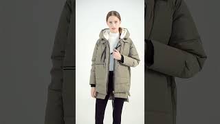 Womens Thickened Down Jacket shorts shortsyoutube fashion womenwinterfashion jackets [upl. by Niveg]