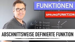 Abschnittsweise definierte Funktionen  Treppenfunktion  Sprungfunktion  hybride Funktion [upl. by Odnarb229]