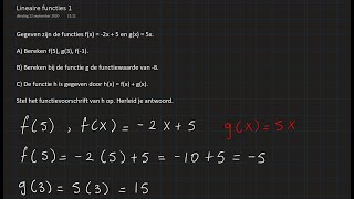Lineaire functies invoer en uitvoer hoe bepaal je of een punt in je grafiek zit [upl. by Ulu116]