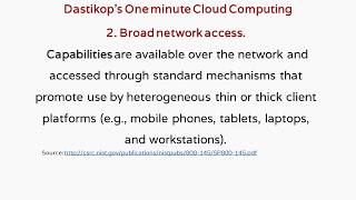 T NIST on Cloud Computing Broad Network Access Characteristic [upl. by Ettenuj444]