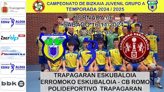 JORNADA 06 CD TRAPAGARAN vs ERROMOKO ESKUBALOIA  CB ROMO [upl. by Akenaj]