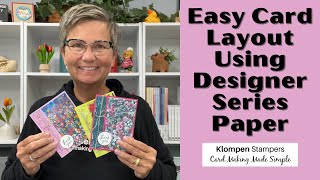 Easy Card Layout Using Designer Series Paper  Design with DSP [upl. by Annawyt931]