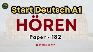 German A1 Goethe Zertifikat Exam  Paper  182  Hören mit Antworten  GermanAdda [upl. by Ashil]