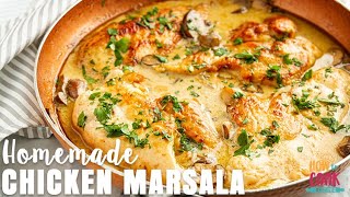 Authentic Chicken Marsala Recipe StepbyStep  HowToCookRecipes [upl. by Sugna]