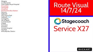 Stagecoach Fife E400MMC Service X27 Kincardine to Dunfermline • RV 14724 [upl. by Halehs]